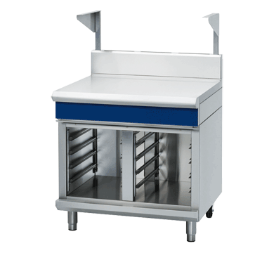 Blue Seal B90S-CB Bench Top With Salamander Support Cabinet Base