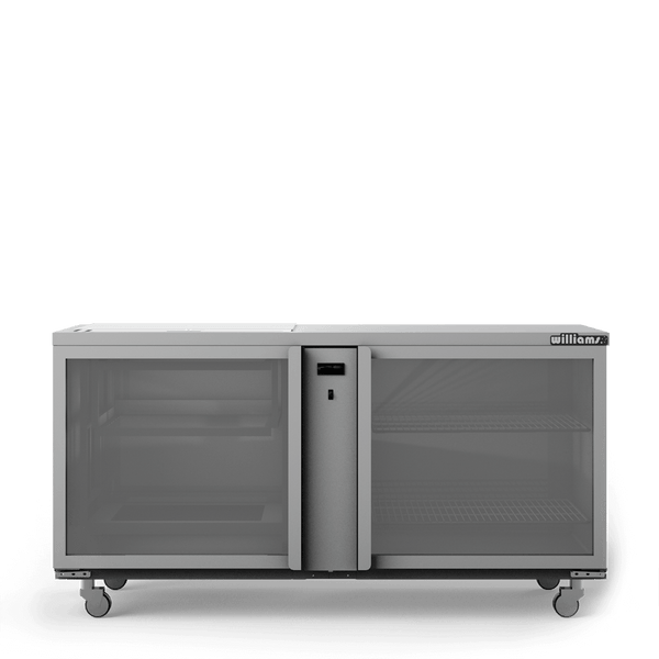 Williams Refrigeration GC25RGD Glass Chiller Remote Shelf Load 2 Door Refrigerator