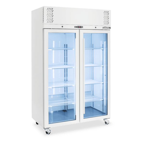 Williams Refrigeration LP2GW Pearl Upright White Glass 2 Door Freezer