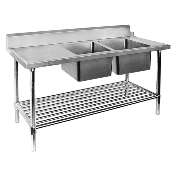 MODULAR SYSTEMS DSBD7-1800R/A Right Inlet Double Sink Dishwasher Bench