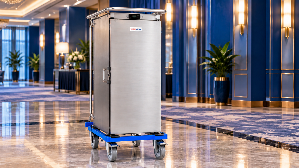 Temptainer Single H14 heated food transport trolley for Australian catering