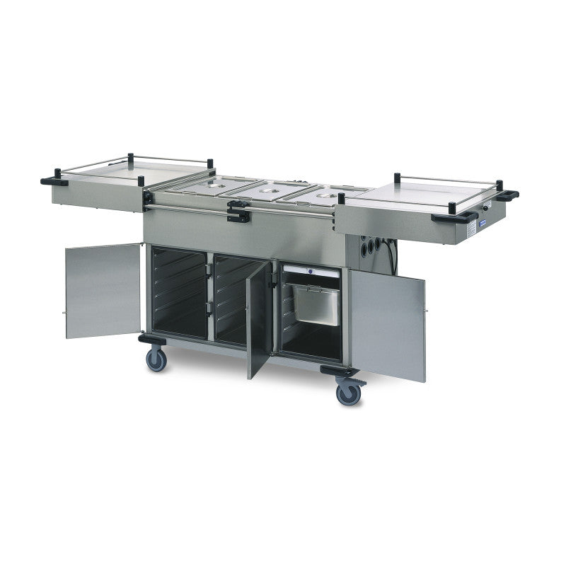 Hupfer SPTW-3EBH-3WF-SD Food Transport Trolley With Sliding Lid 3×GN 1/1