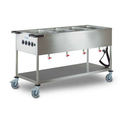 Hupfer SPA-EB-4 Mobile Heated Bain Marie I 4 X GN (WET OR DRY)
