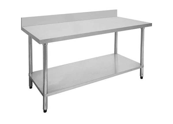 F.E.D 0600-6-WBB | Economic 304 Grade | Stainless Steel Table | with Splashback