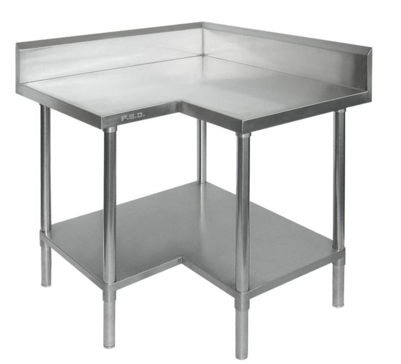 Stainless Steel Workbench, F.E.D 0900-6-WBCB, Economic, Corner, Work Bench