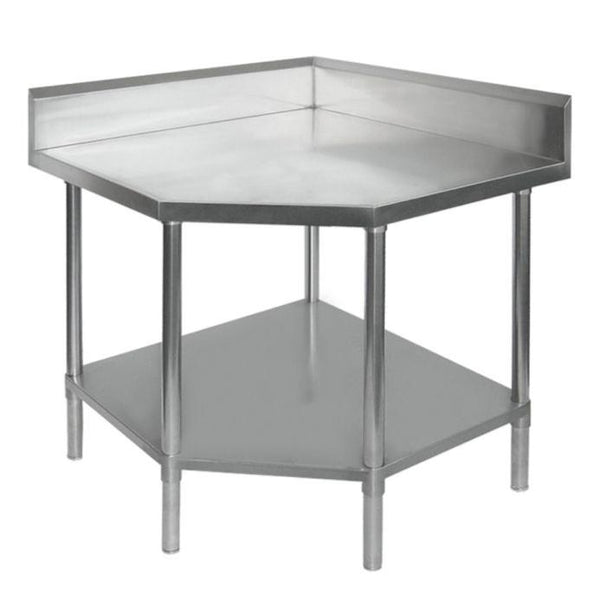 Stainless Steel Workbench, F.E.D, 0900-6-WBCB/HI, Corner Work Bench, with Splashback