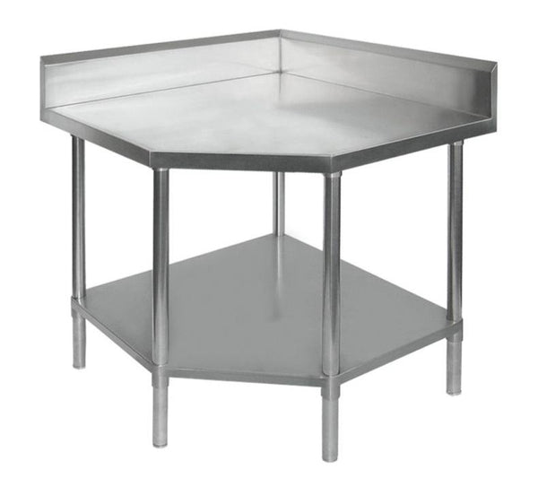 Stainless Steel Workbench, F.E.D, 0900-7-WBCB/H, Corner Work Bench, with Splashback