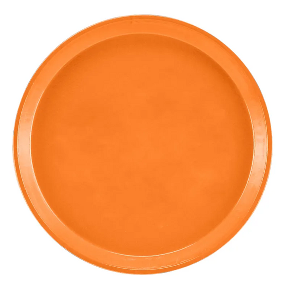Cambro 1000222 I Camtray Round Tray I 10" (255 mm) I Orange Pizazz I Case of 12