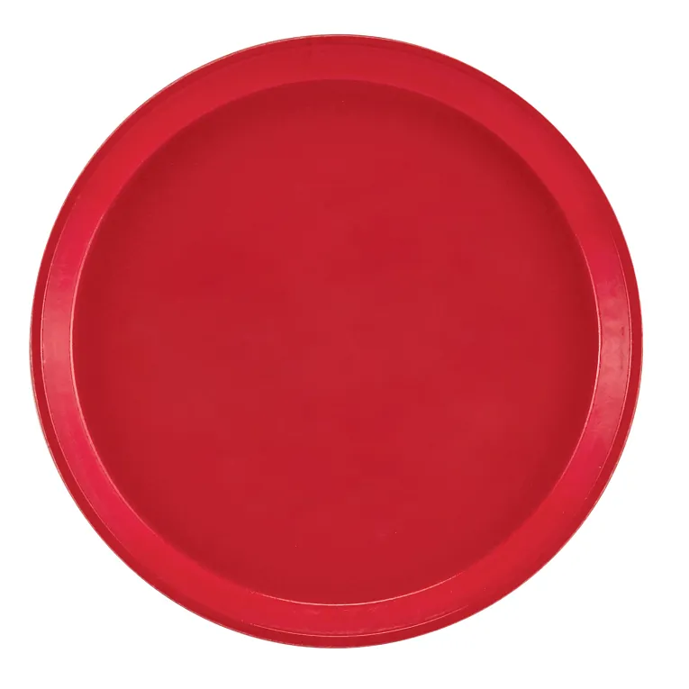 Cambro 1000510 I Camtray Round Tray I 10" (255 mm) I Signal Red I Case of 12