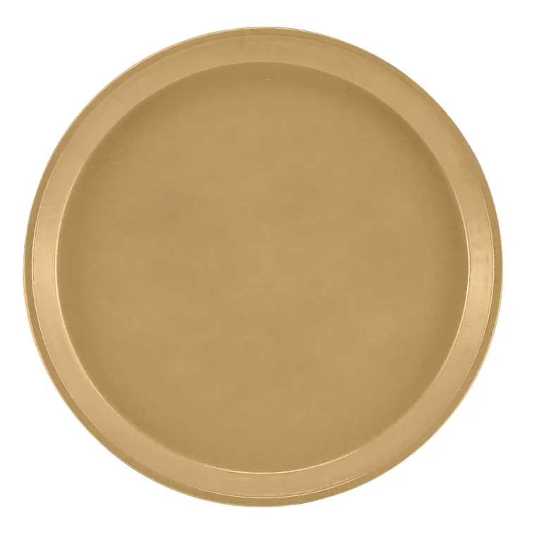 Cambro 1000514 I Camtray Round Tray I 10" (255 mm) I Earthen Gold I Case of 12