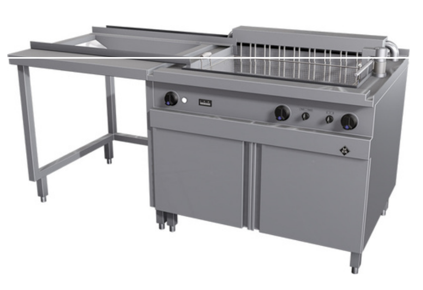 MKN 10011678 | Electric Industrial Deep Fat Fryer | Lifting Right | With Discharge System Left | Deep Fat Fryer