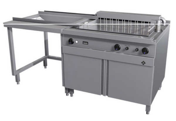 MKN 10011678 | Electric Industrial Deep Fat Fryer | Lifting Right | With Discharge System Left | Deep Fat Fryer