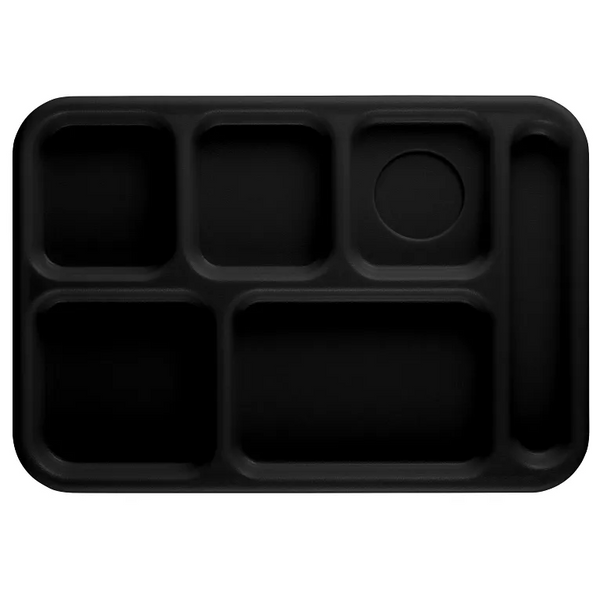 Cambro 10146CW110 I Camwear School Compartment Trays I 25.4 x 36.5 cm I Black I Case of 12