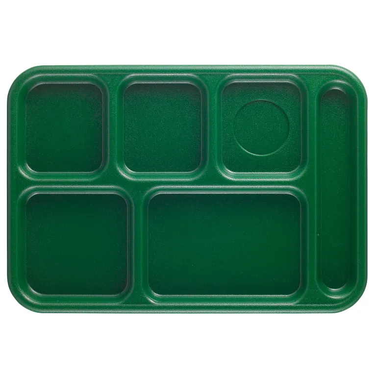 Cambro 10146CW119 I Camwear School Compartment Trays I 25.4 x 36.5 cm I Sherwood Green I Case of 12