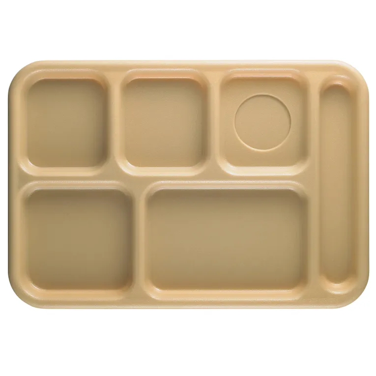 Cambro 10146CW133 I Camwear School Compartment Trays I 25.4 x 36.5 cm I Beige I Case of 12