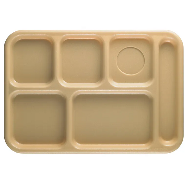 Cambro 10146CW133 I Camwear School Compartment Trays I 25.4 x 36.5 cm I Beige I Case of 12