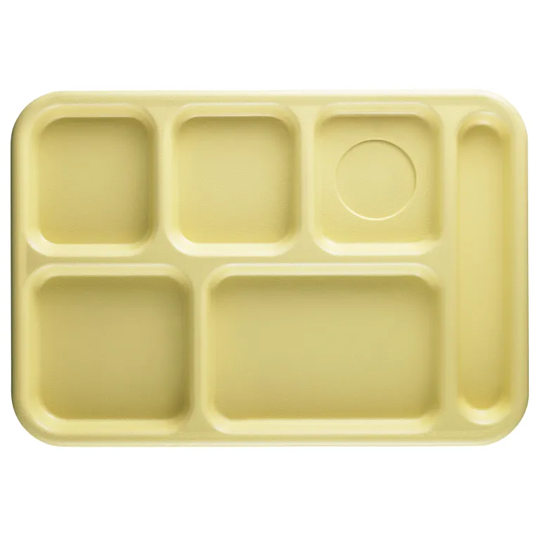 Cambro 10146CW145 I Camwear School Compartment Trays I 25.4 x 36.5 cm I Yellow I Case of 12