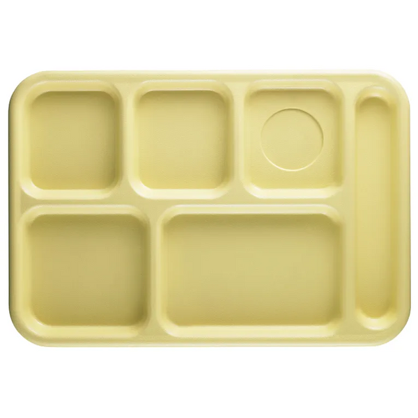 Cambro 10146CW145 I Camwear School Compartment Trays I 25.4 x 36.5 cm I Yellow I Case of 12