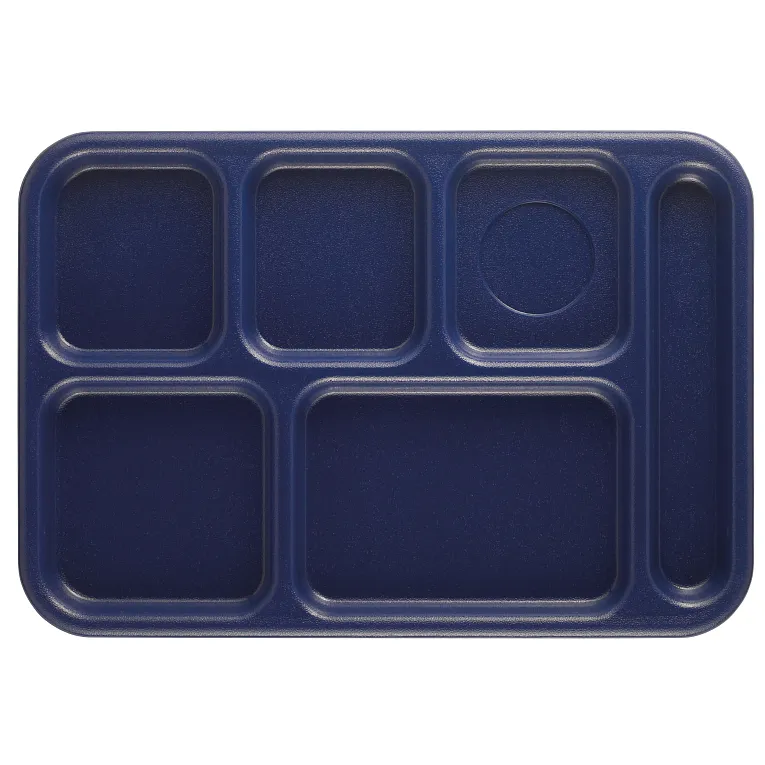 Cambro 10146CW186 I Camwear School Compartment Trays I 25.4 x 36.5 cm I Navy Blue I Case of 12