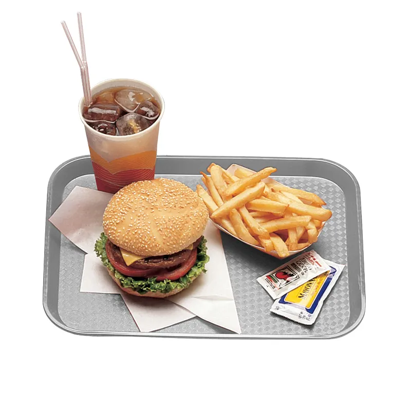 Cambro 1014FF107 I Fast Food Rectangular Tray I 26.5 x 34.5 cm I Pearl Gray I Case of 24