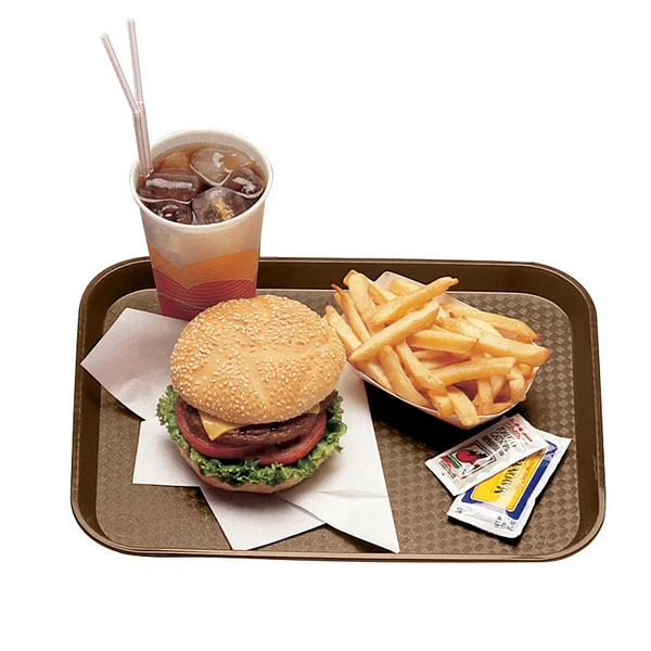 Cambro 1014FF167 I Fast Food Rectangular Tray I 26.5 x 34.5 cm I Brown I Case of 24