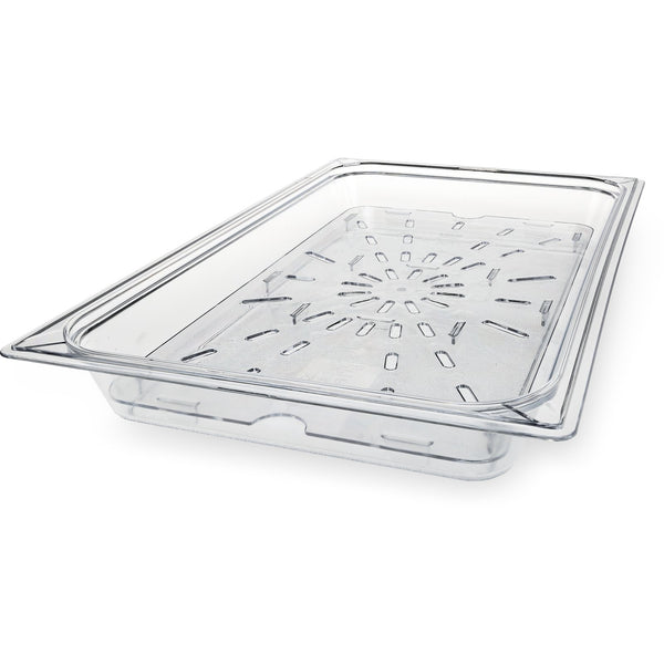 Carlisle 1021507 | StorPlus™ Polycarbonate Food Pan Drain Grate 1/1 Size | 15mm Deep | Clear | Case of 6