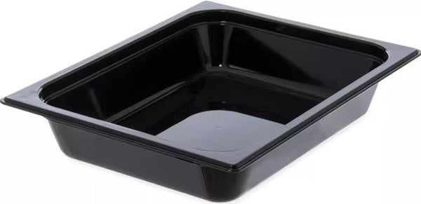 Carlisle 10220B03 | StorPlus™ Polycarbonate Food Pan 1/2 Size | 65mm Deep | Black | 3.12L | Case of 6