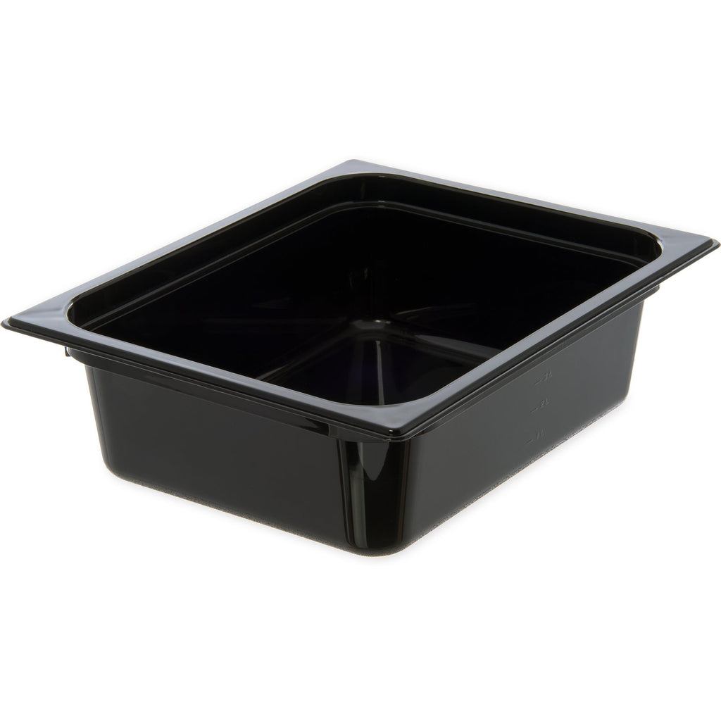 Carlisle 10221B03 | StorPlus™ Polycarbonate Food Pan 1/2 Size | 100mm Deep | Black | 5.7L | Case of 6