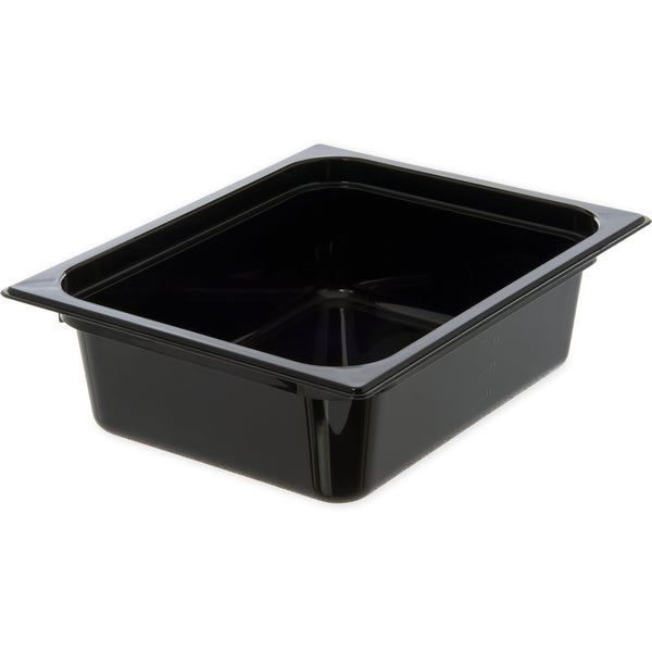 Carlisle 10221B03 | StorPlus™ Polycarbonate Food Pan 1/2 Size | 100mm Deep | Black | 5.7L | Case of 6