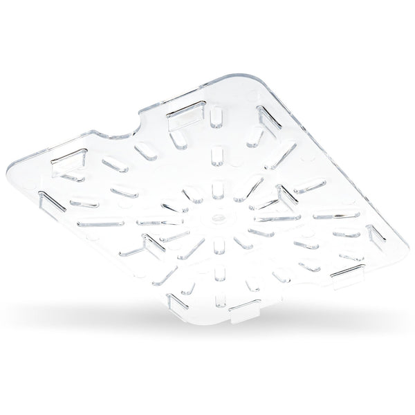 Carlisle 1023507 | StorPlus™ Polycarbonate Food Pan Drain Grate 1/2 Size | 15mm Deep | Clear | Case of 6