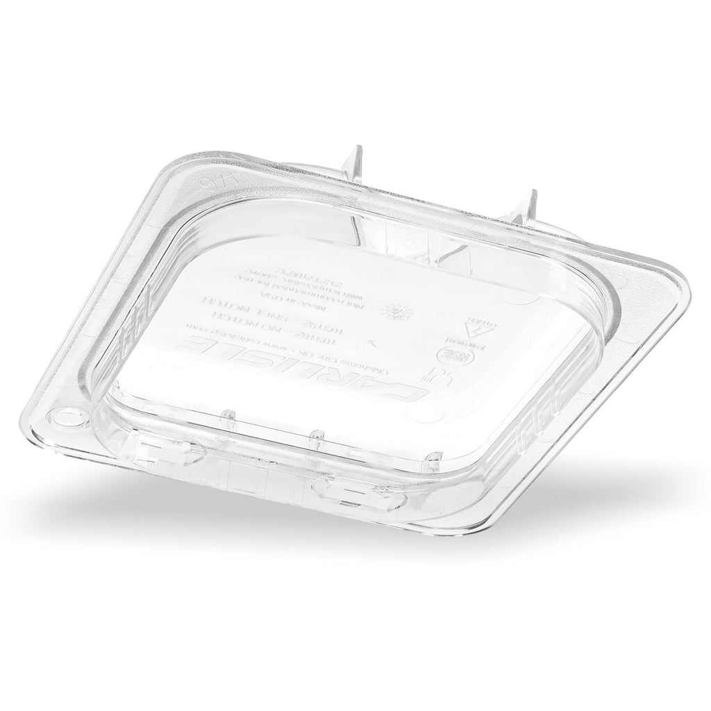 Carlisle 10319Z07 | StorPlus™ EZ Access Hinged Notched Universal Food Pan Lid 1/6 Size | Clear | Case of 6