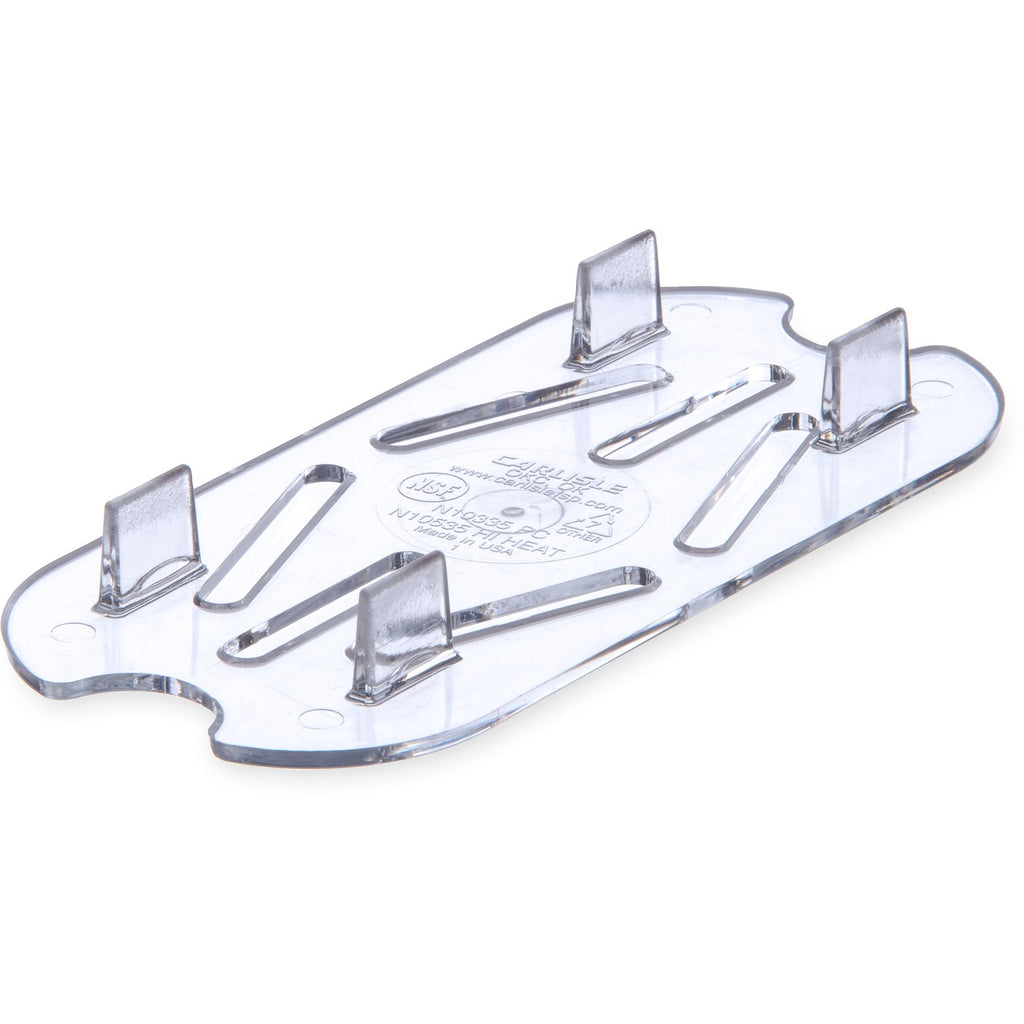 Carlisle 1033507 | StorPlus™ Polycarbonate Food Pan Drain Grate 1/9 Size | 16mm Deep | Clear | Case of 6