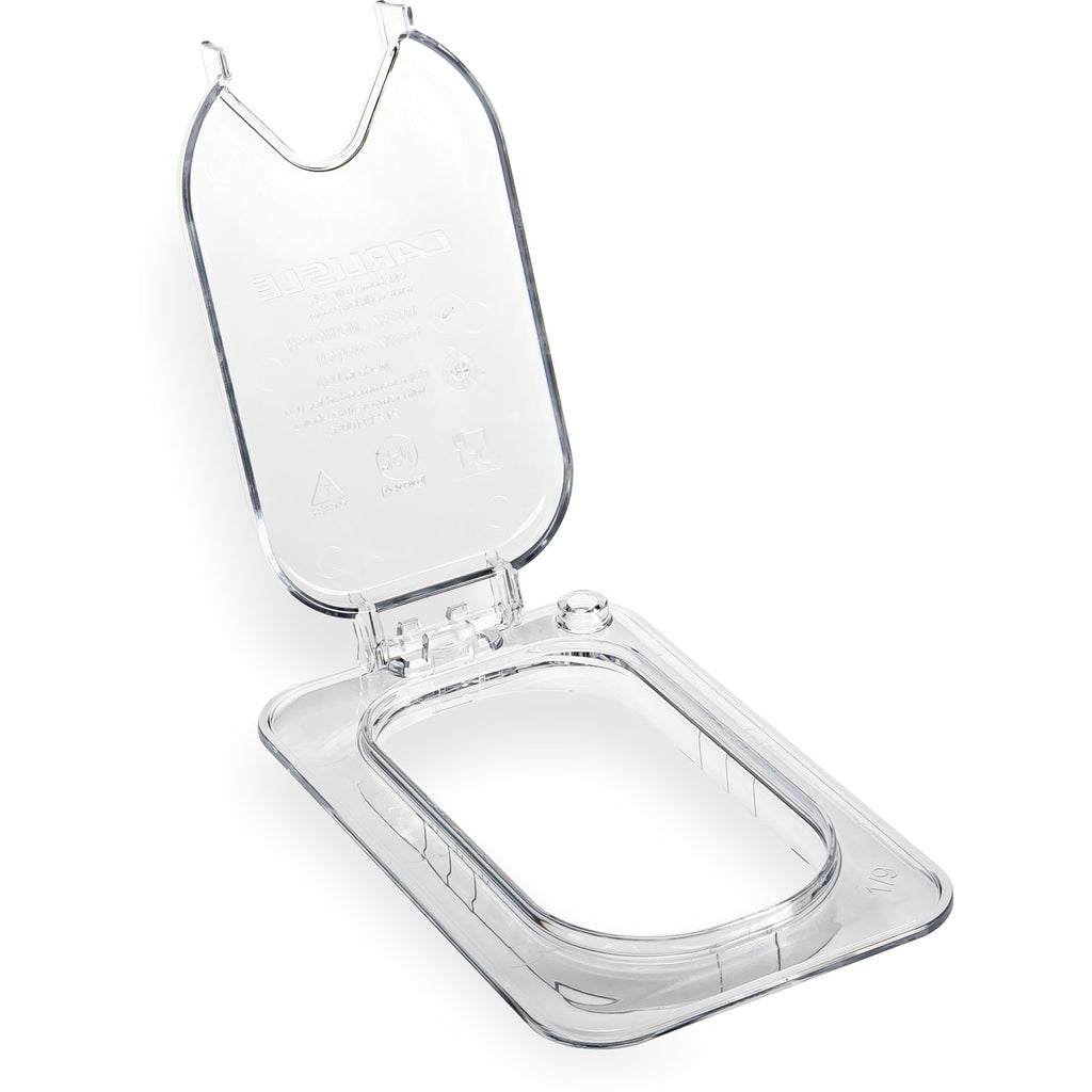 Carlisle 10339Z07 | StorPlus™ EZ Access Hinged Notched Universal Food Pan Lid 1/9 Size | Clear | Case of 6