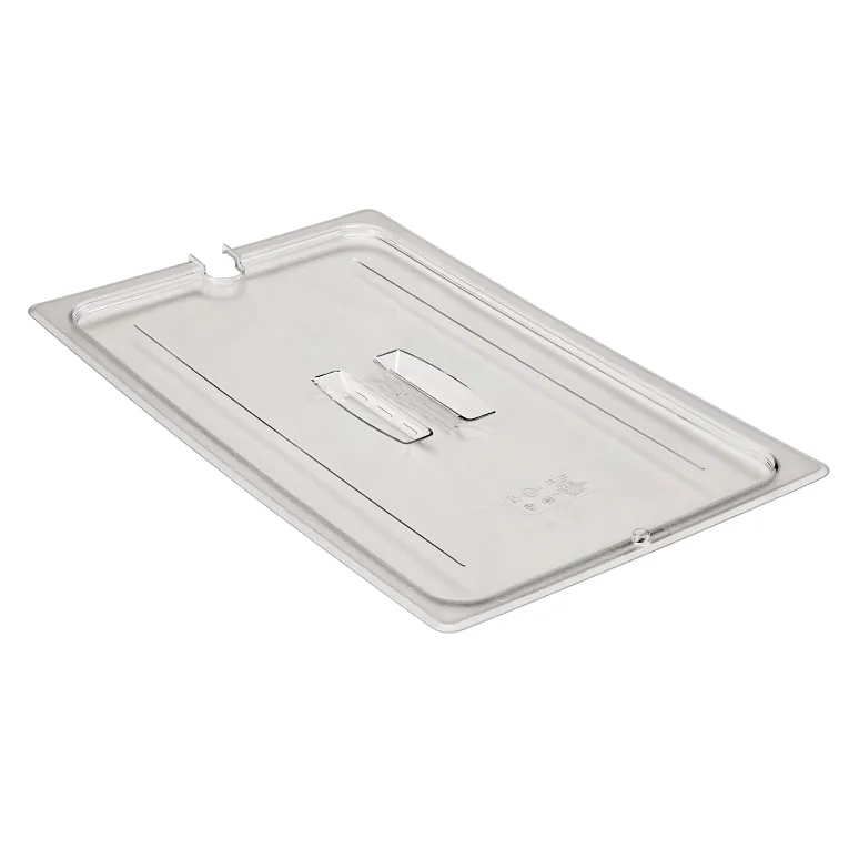 Cambro 10CWCHN135 I Camwear GN 1/1 Notched Cover With Handle I Clear I Case of 6