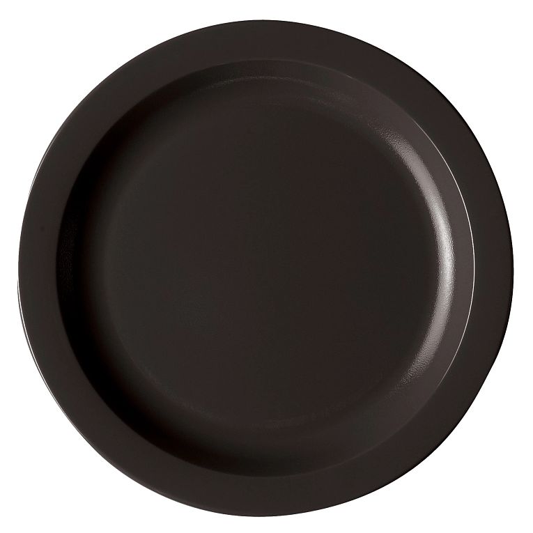 Cambro 10CWNR110 I Camwear Dinnerware Plates I Narrow Rim I 254 mm I Black I Case of 48