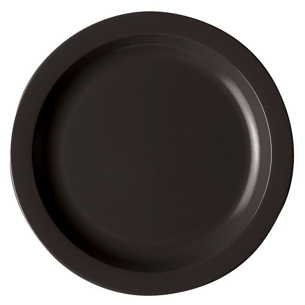 Cambro 10CWNR110 I Camwear Dinnerware Plates I Narrow Rim I 254 mm I Black I Case of 48