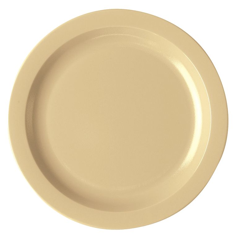 Cambro 10CWNR133 I Camwear Dinnerware Plates I Narrow Rim I 254 mm I Beige I Case of 48