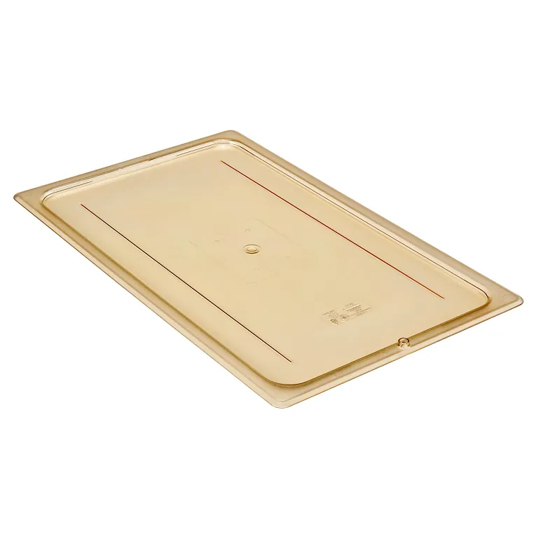 Cambro 10HPC150 I GN 1/1 High Heat H-Pan Lids I Flat Cover I Amber I Case of 6