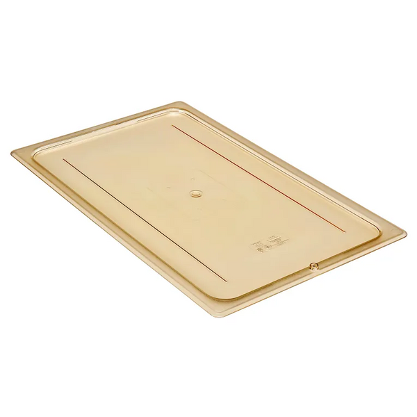 Cambro 10HPC150 I GN 1/1 High Heat H-Pan Lids I Flat Cover I Amber I Case of 6