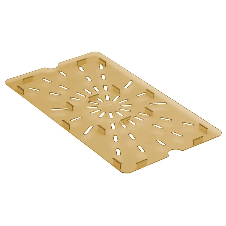 Cambro 10HPD150 I GN 1/1 H-Pan High Heat Drain Shelves I Amber I Case of 6