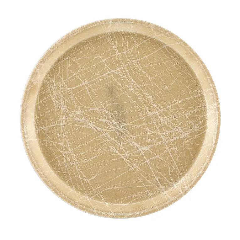 Cambro 1100214 I Camtray Round Tray I 11" (280 mm) I Abstract Tan I Case of 12