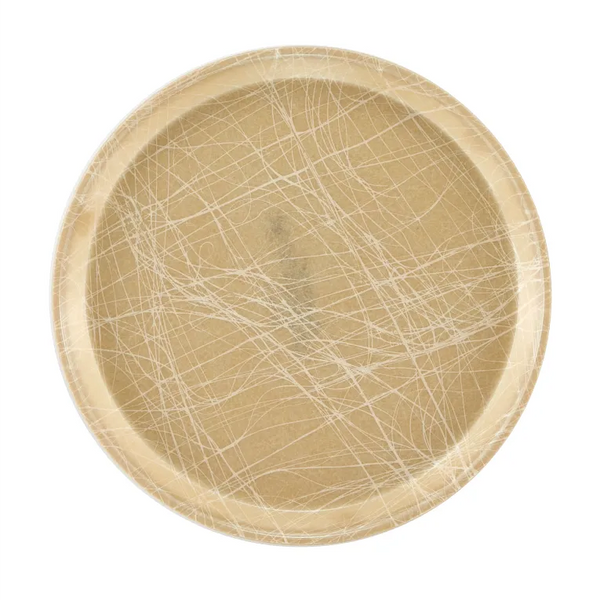 Cambro 1100214 I Camtray Round Tray I 11" (280 mm) I Abstract Tan I Case of 12