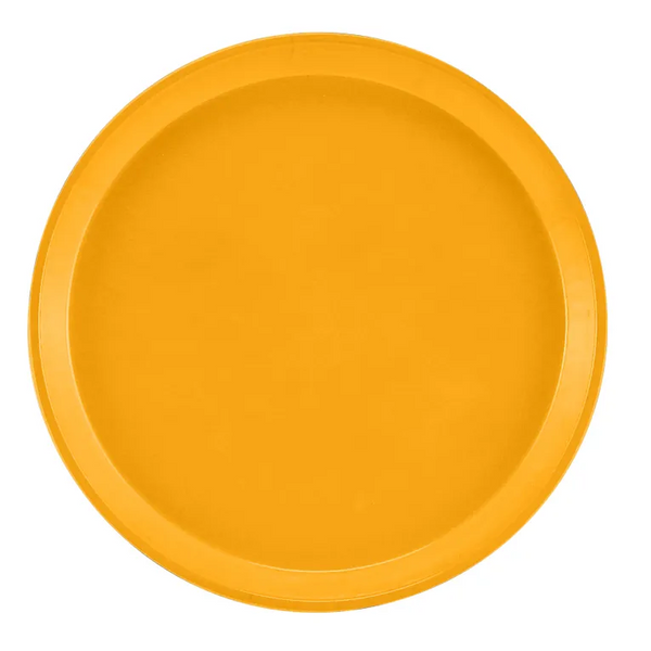 Cambro 1100504 I Camtray Round Tray I 11" (280 mm) I Mustard I Case of 12