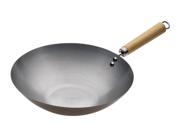 Wok with Wood Handle 30cm