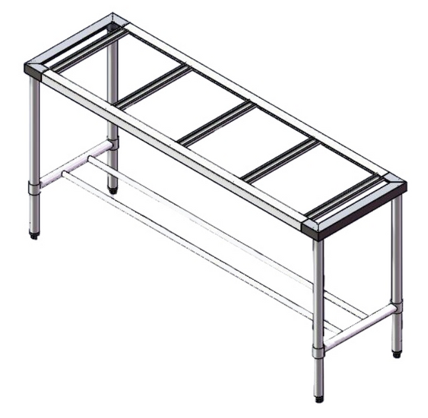 F.E.D 1200-5-WB-S I Economic 304 Grade I Stainless Steel Legs I with Double Centre Brace

