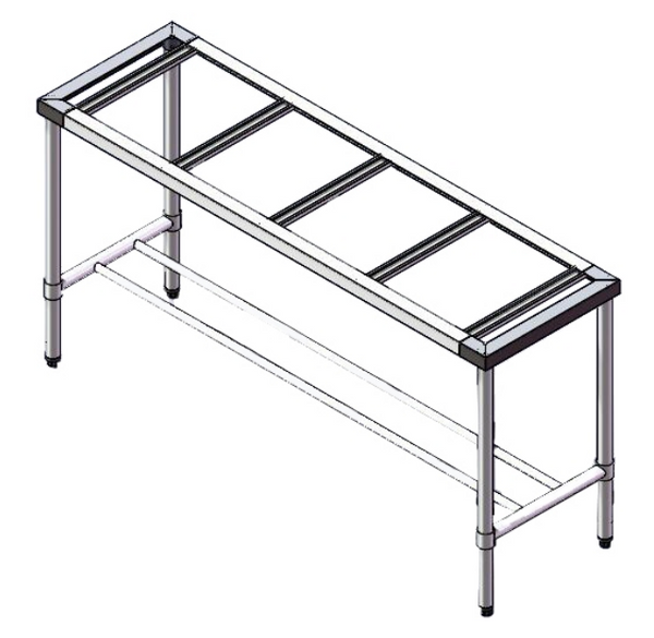 F.E.D 1200-6-WB-S I Economic 304 Grade I Stainless Steel Legs I with Double Centre Brace
