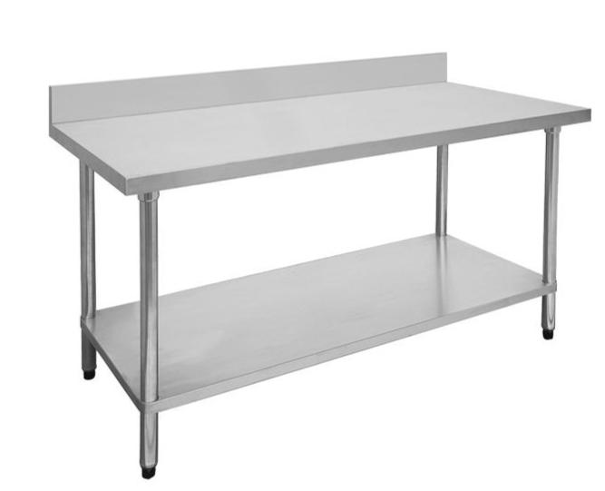 Stainless Steel Table, F.E.D, 1200-6-WBB, Economic 304 Grade, Kitchen Work Table, with Splashback