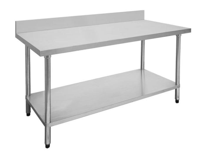 Stainless Steel Table, F.E.D, 1200-7-WBB, Economic, 304 Grade, Kitchen Work Table, with Splashback