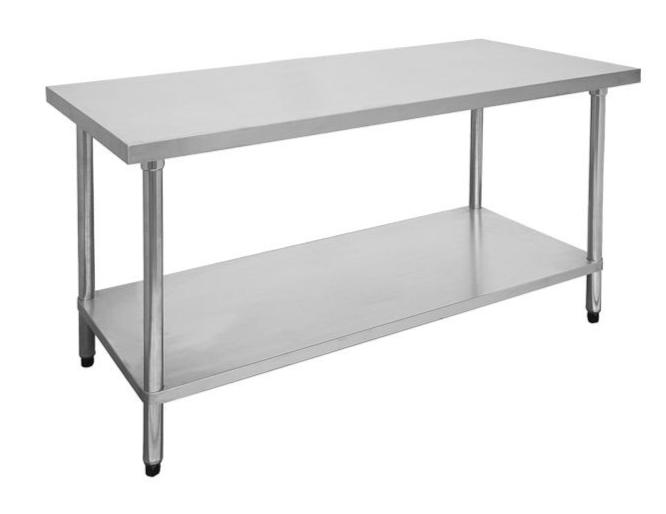 Stainless Steel Table, F.E.D, 1200-7-WB Economic 304 Grade, Kitchen Work Table