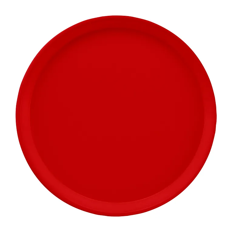 Cambro 1200510 I Camtray Round Tray I 12" (305 mm) I Signal Red I Case of 12
